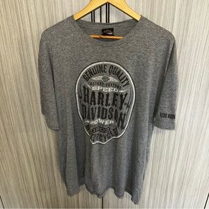 Harley Davidson Soft Heather Gray Mens Double-Sided T-Shirt Savannah Georgia XXL